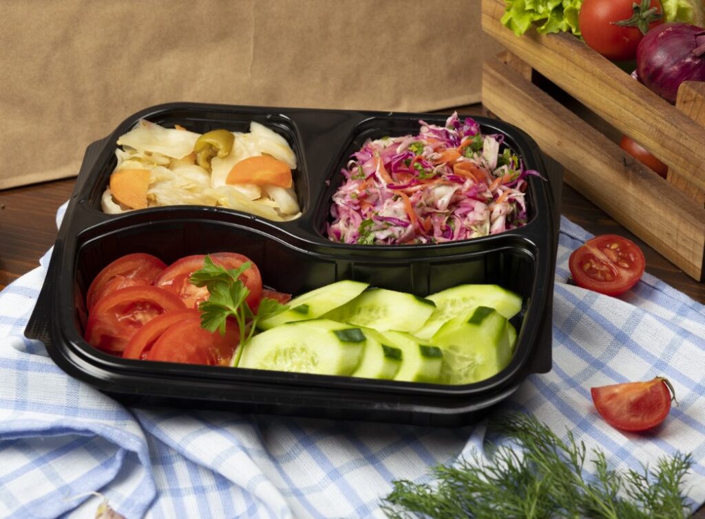Paket servis için gıda ambalajı ve taşıma poşeti
